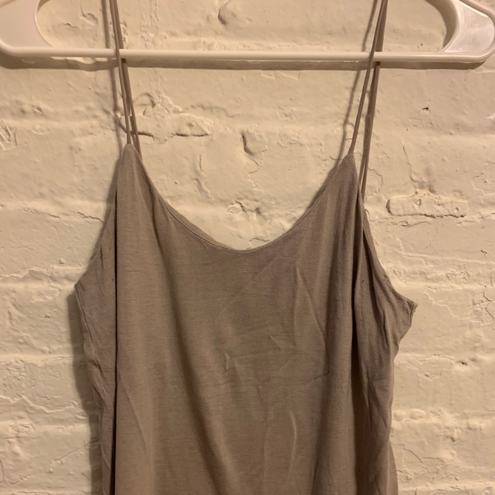 Light Brown Spaghetti Strap Top-H&M